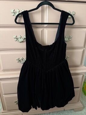 BHLDN Black Velvet Midi Dress